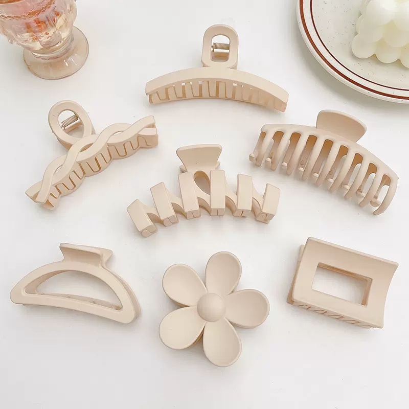 Kẹp Tóc Càng Cua Bằng Acrylic Màu Cà Phê Thời Trang Hàn Quốc Tinh Tế Cho Nữ