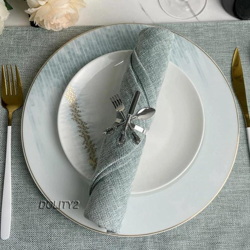 Set 6 Giá Đỡ Khăn Ăn Hình Muỗng Nĩa Độc Đáo Trang Trí Tiệc Sinh Nhật