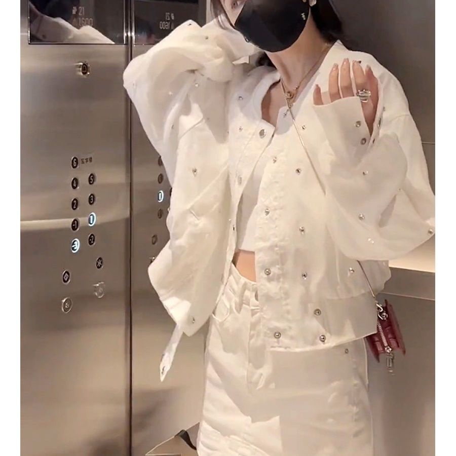 Áo Khoác Bóng Chày Đính Kim Cương Cao Cấp Thời Trang Xuân Thu