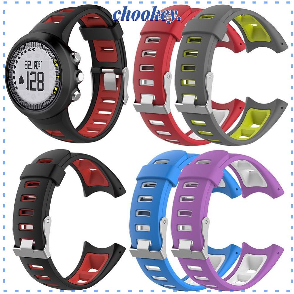 CHOOKEY Dây Đeo Đồng Hồ Bằng Silicone Hai Màu Cho SUUNTO Quest M1 M2 M4 M5 M Series