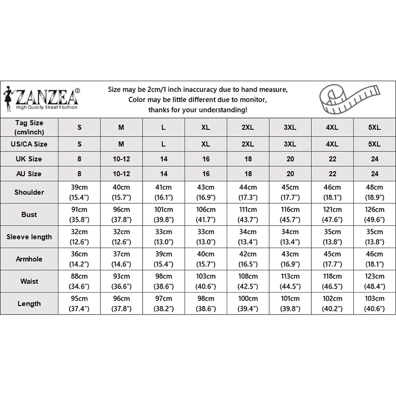 ZANZEA Đầm Dài 3 / 4 In Họa Tiết Thời Trang Nữ Tính