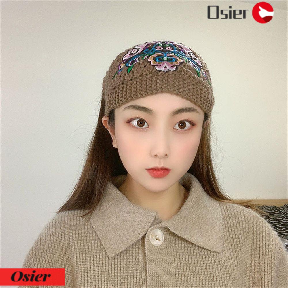 OSIER1 Mũ Trùm Đầu Họa Tiết Hoa Phong Cách Mexico
