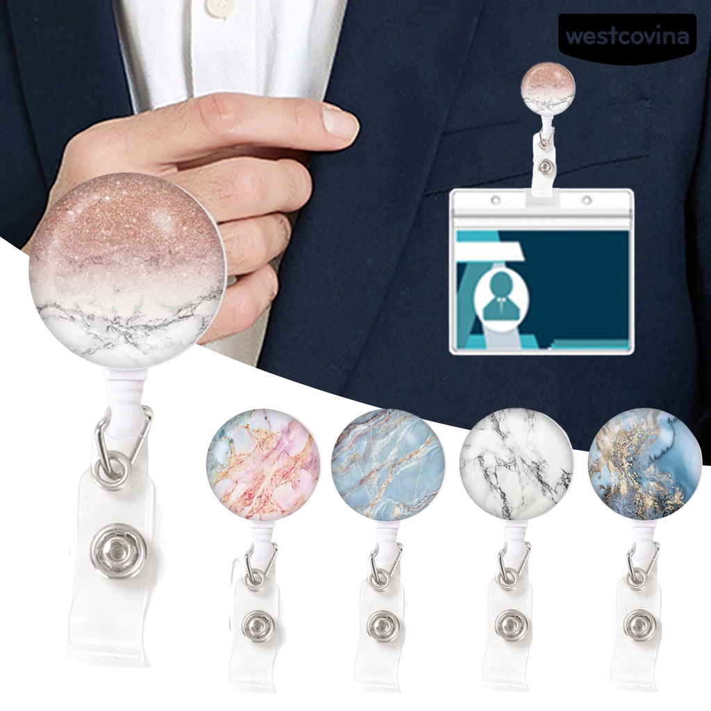 [WSTN]✎Vỏ Bọc Bảo Vệ Thẻ Tên Bền Bỉ Chống Thấm Nước Thiết Kế Vân Đá Cẩm