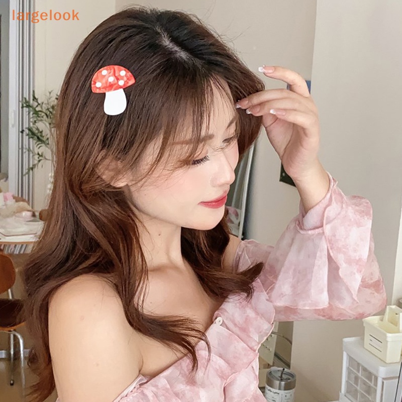 Kẹp Tóc Mái Mặt Hình Nấm / Ngôi Sao / Quả Bóng Thần Tiên Cỡ Lớn [Biglook]