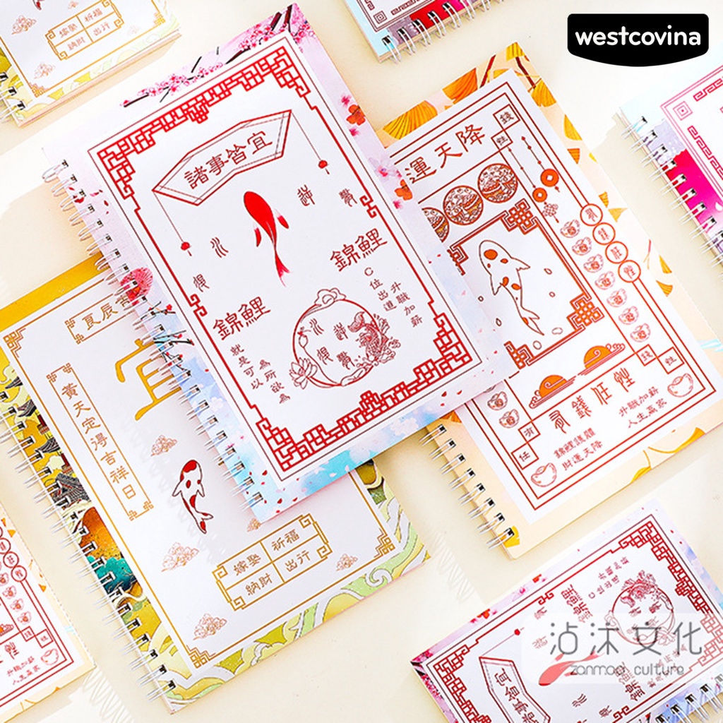 [WSTN]✎Sổ Tay Ghi Chú Họa Tiết Cá Koi Vui Nhộn Dễ Sử Dụng