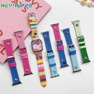 Dây Đeo Bằng Da PU Cho Đồng Hồ Thông Minh iwatch series 8 / 7 / 6 / 5 / 4 / SE / 3 / 2 45 / 44 / 42 / 41 / 40 / 49mm