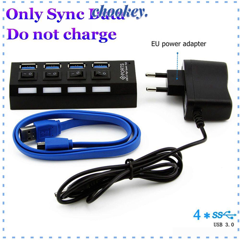 CHOOKEY Hub Chia 4 / 7 Cổng USB 3.0 Có Công Tắc Bật / Tắt Cho Máy Tính
