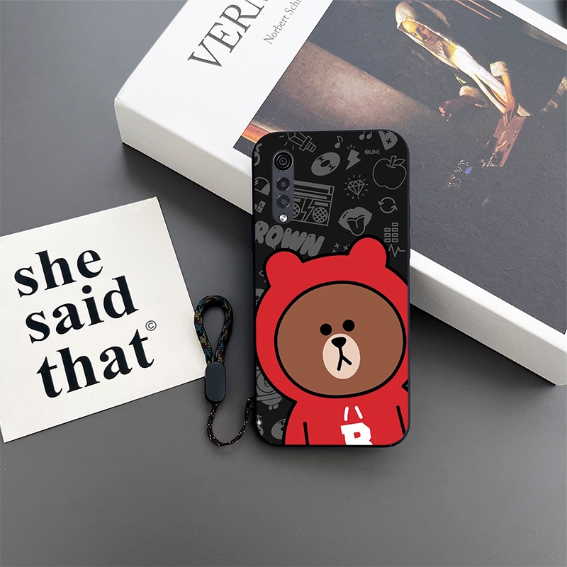 Ốp Điện Thoại Chống Sốc Hình Gấu Nâu Cho lg velvet 5g