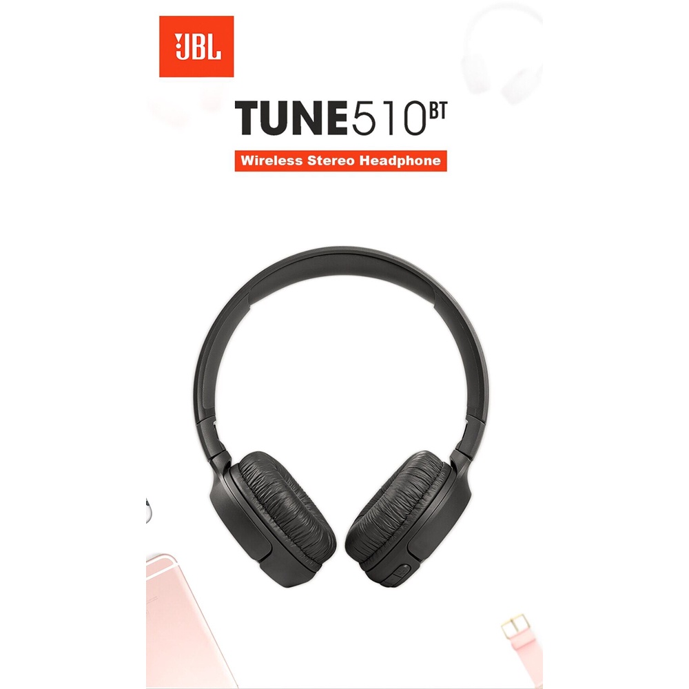 Tai Nghe Bluetooth Không Dây JBL TUNE 510BT Có Mic Phong Cách Thể Thao Cho Nam Và Nữ