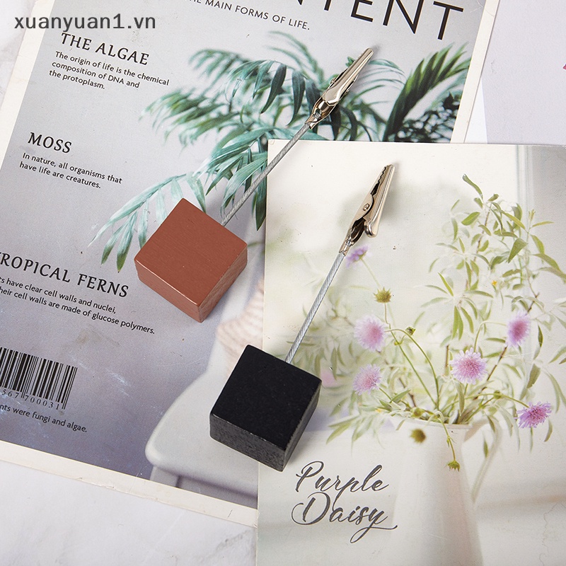 Giá Đỡ Kẹp Ảnh Để Bàn Bằng Gỗ Và Kim Loại Kiểu Dáng Vintage