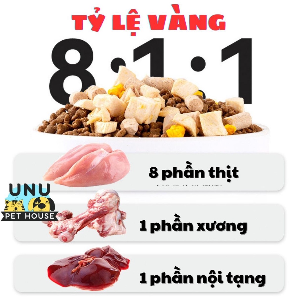 Thức ăn cho chó dạng hạt trộn cùng thịt sấy khô DONGPET cao cấp chuyên dành cho chó kén ăn bịch 2.5kg – UNU Pet House