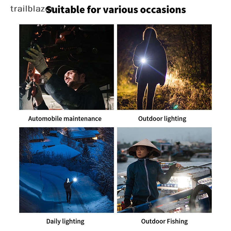 Đèn Pin LED Mini Cầm Tay Chống Nước Có Thể Sạc Lại Bằng Cổng USB