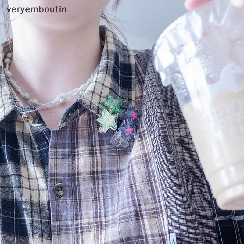 1 Kẹp Tóc Hình Ngôi Sao Năm Cánh Nhiều Màu Sắc Ngọt Ngào Y2K Cho Bé Gái