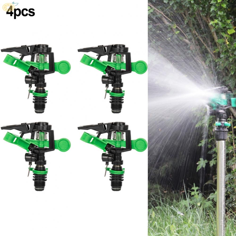【VARSTR】Sprinklers 4pcs For Garden Hoses Impact Sprinklers Heads 1/2 Inch Plastic