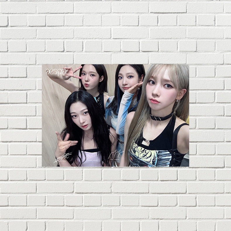 Poster HD Aespa Giấy Tráng 1 Bộ 8 tấm Ngôi Sao