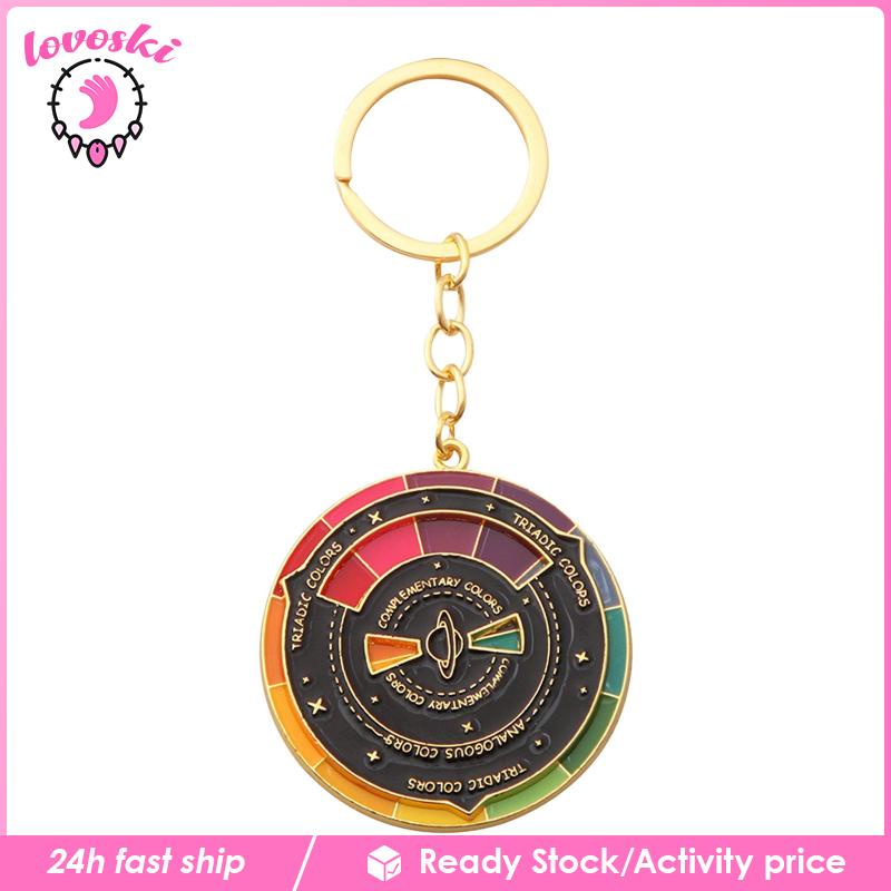 Móc Khóa Hình Bánh Xe Tráng Men 5cm Nhiều Màu Sắc Thời Trang