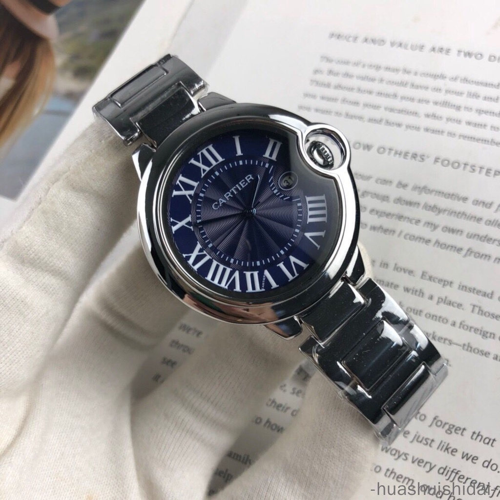 Đồng Hồ Quartz Nam Hiển Thị Ngày Dây Thép Thời Trang