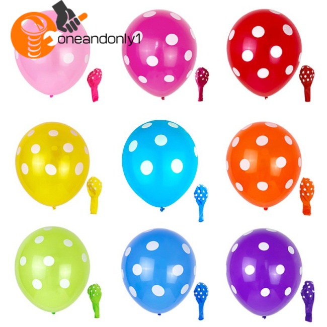 1 Bong Bóng 12 Inch Họa Tiết Chuột Mickey Minnie Chấm Bi Trang Trí Sinh Nhật