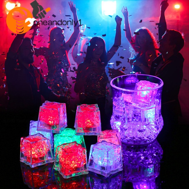 [COD] Ly Uống Rượu Có Đèn LED Phát Sáng Hình Viên Đá Cho Tiệc Cưới / Quán Bar / Lễ Hội