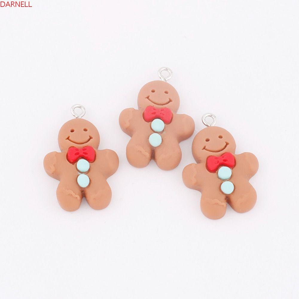 DARNELL Set 10 Mặt Dây Chuyền Hình Bánh Gừng Dễ Thương Sáng Tạo