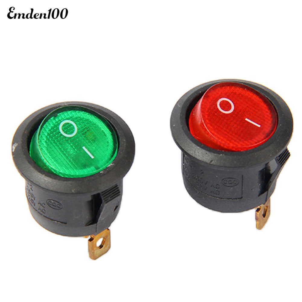 Công Tắc Tròn Cho Đèn Tín Hiệu 12V DC 20A 20mm