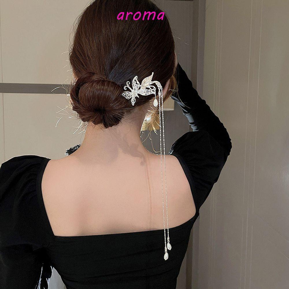 Trâm Cài Tóc Tua Rua Hình Bướm Phong Cách Trung Hoa Cho Cô Dâu