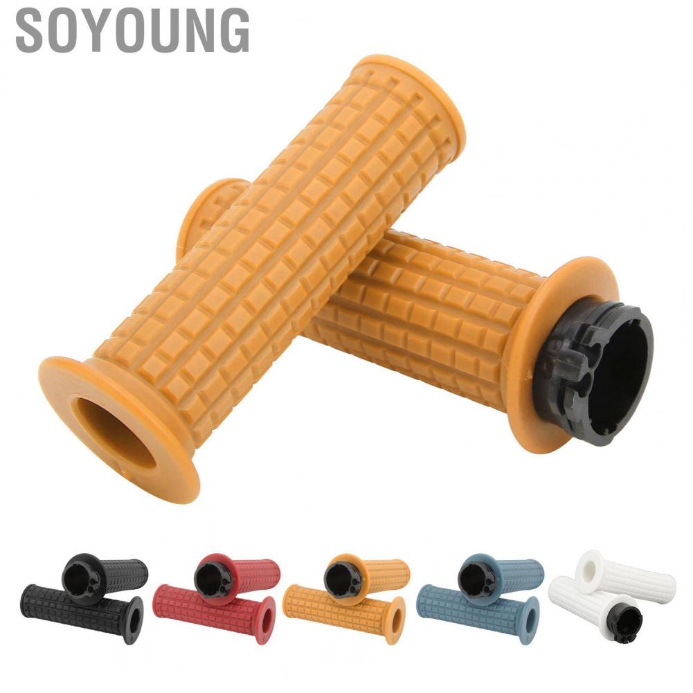 Soyoung Throttle Accelerator Handle Grips  25mm Caliber Control Impact Proof Heavy Duty Easy To Install for Motorcycle