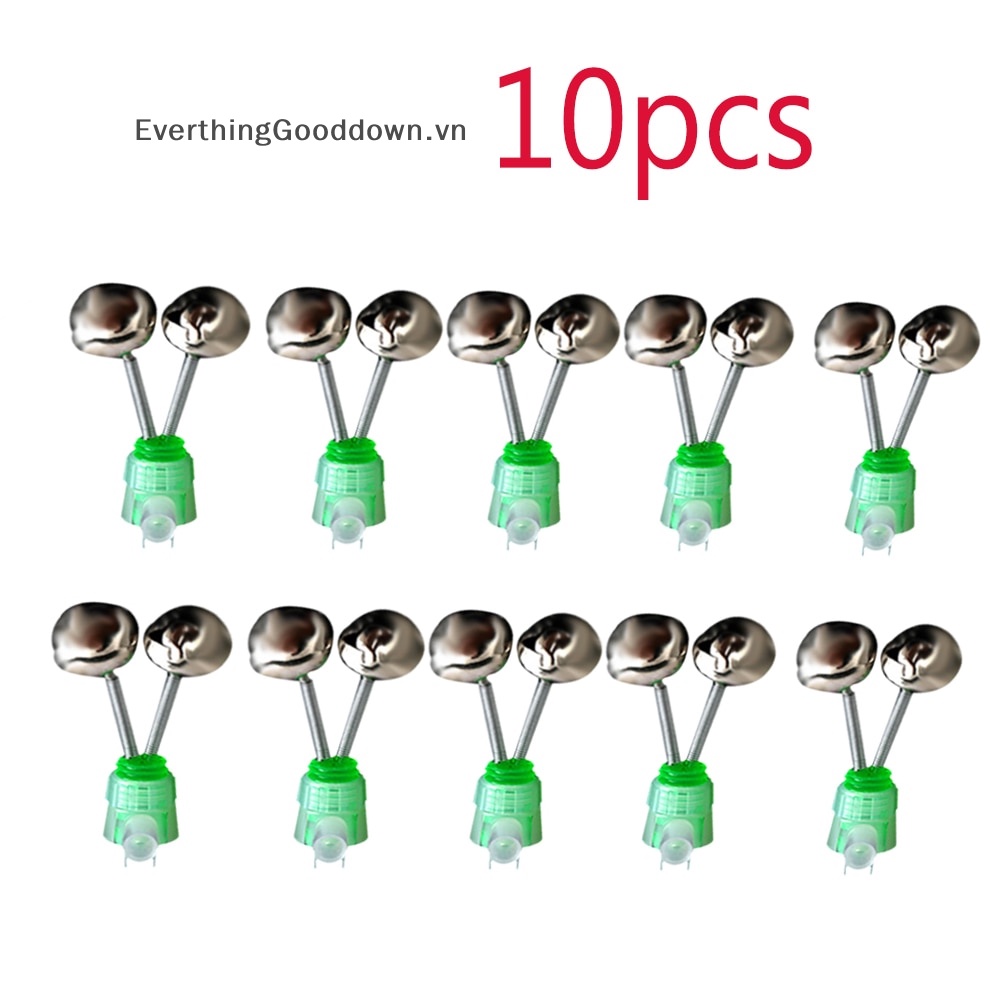 Everthinggooddown Set 10 Chuông Câu Cá Dạng Xoắn Ốc Ban Đêm Ngoài Trời