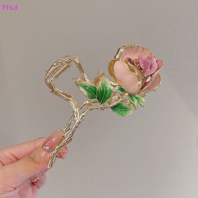 {Ffsd} Kẹp Tóc Hình Hoa Hồng Tinh Tế Thời Trang Phong Cách Trung Hoa Dành Cho Nữ * Hàng Bán Chạy