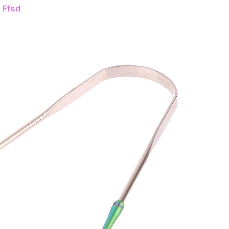 {Ffsd} 1 Dụng Cụ Nạo Lưỡi Làm Sạch Răng Miệng Bằng Thép Không Gỉ Tươi Mát *