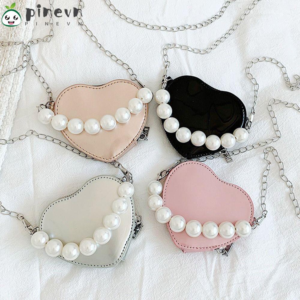 PINEVN Túi Xách Đeo Vai Cỡ Nhỏ Phối Dây Xích Thiết Kế Đơn Giản Thời Trang