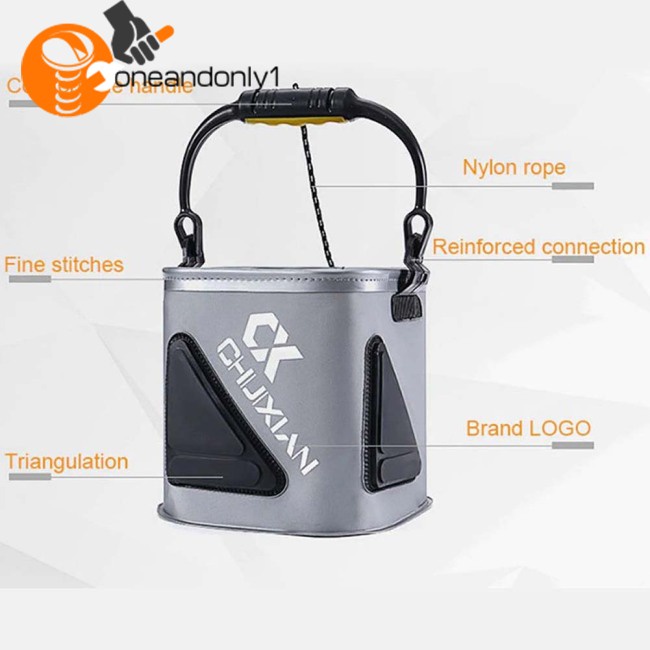 Xô Đựng Cá Mini Thiết Kế Gấp Gọn Có Tay Cầm Tiện Dụng