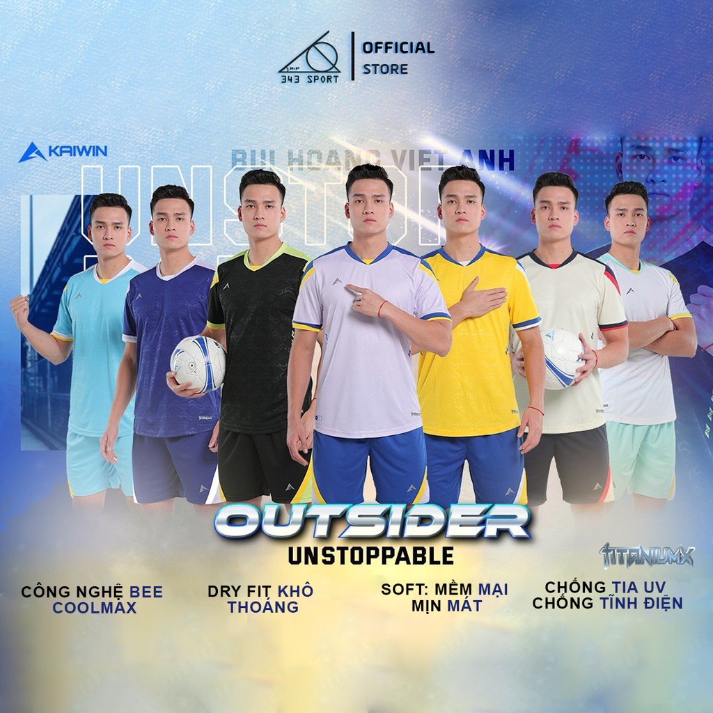 Bộ Quần Áo Thể Thao, Bóng Đá Chính Hãng Thoáng Mát Kaiwin Outsider Giá Rẻ