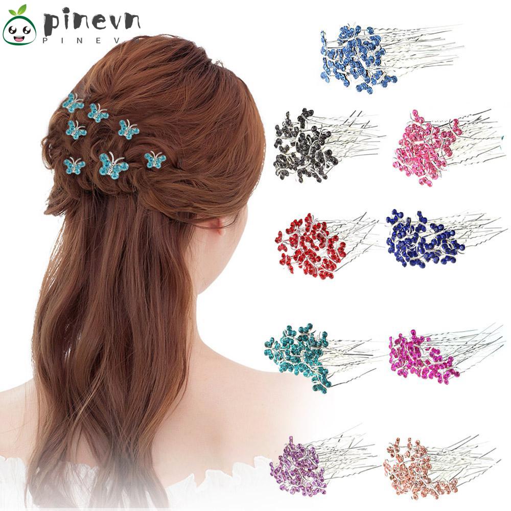 PINEVN 20 Kẹp Tóc Hình Bướm Đính Đá Mới