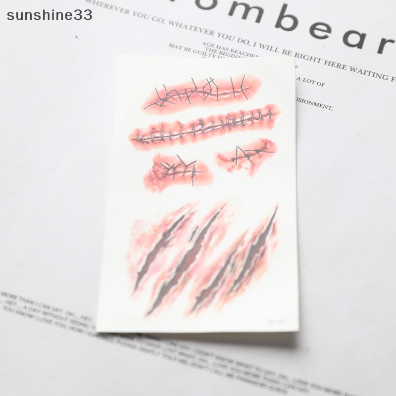 Hình Xăm Dán Tạm Thời Chống Nước Phát Quang Phong Cách Halloween Độc Đáo