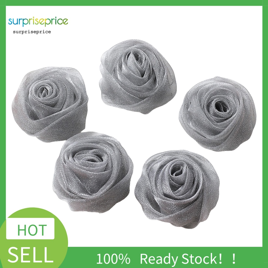 Set 5 Ghim Cài Áo Hình Hoa 3D Không Phai Màu Trang Trí Tiệc