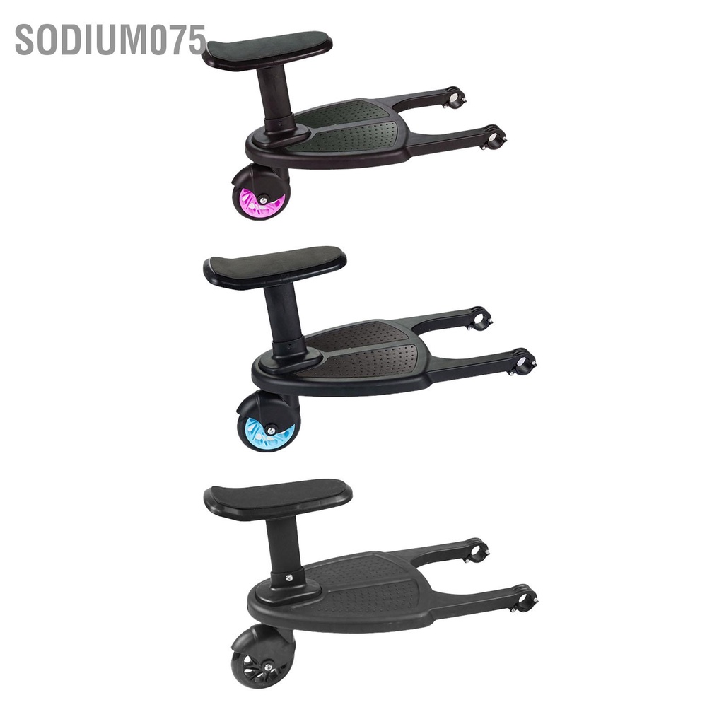 Sodium075 Xe Đẩy Em Bé Bàn Đạp Phụ Có Bánh Chế Độ Kép Đứng Cho 2 Trẻ