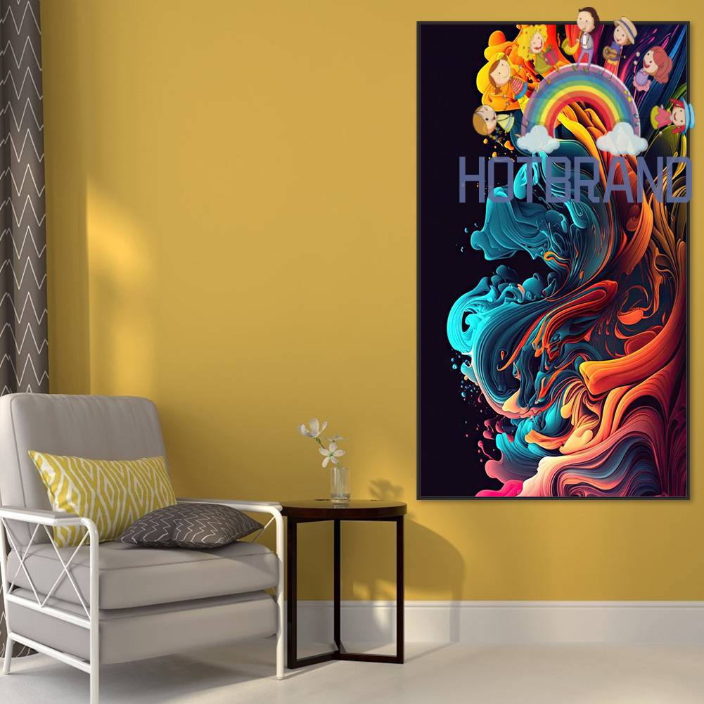 Tranh Đính Đá Kim Cương Toàn Bộ 5D DIY Nhiều Màu Sắc Hình Vuông