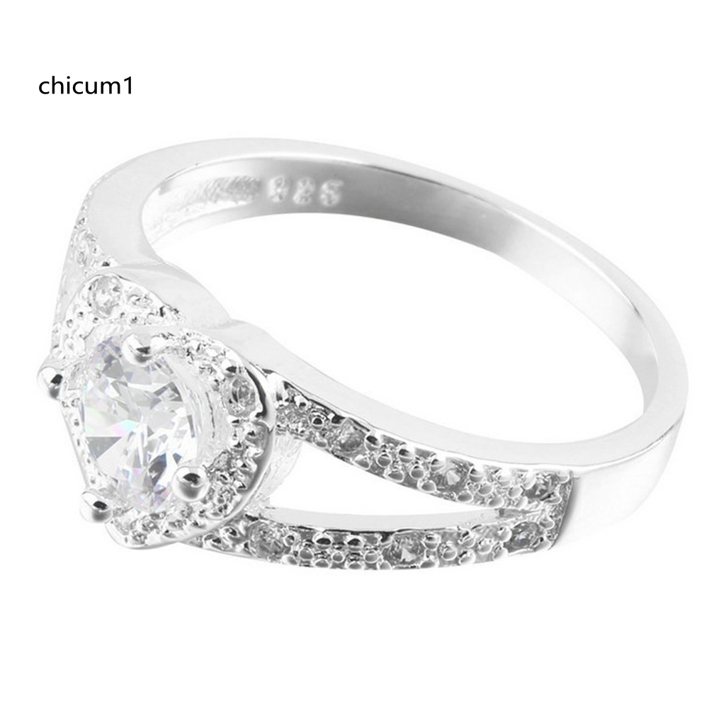 Nhẫn Đính Đá Hình Trái Tim Thời Trang Cho Nữ