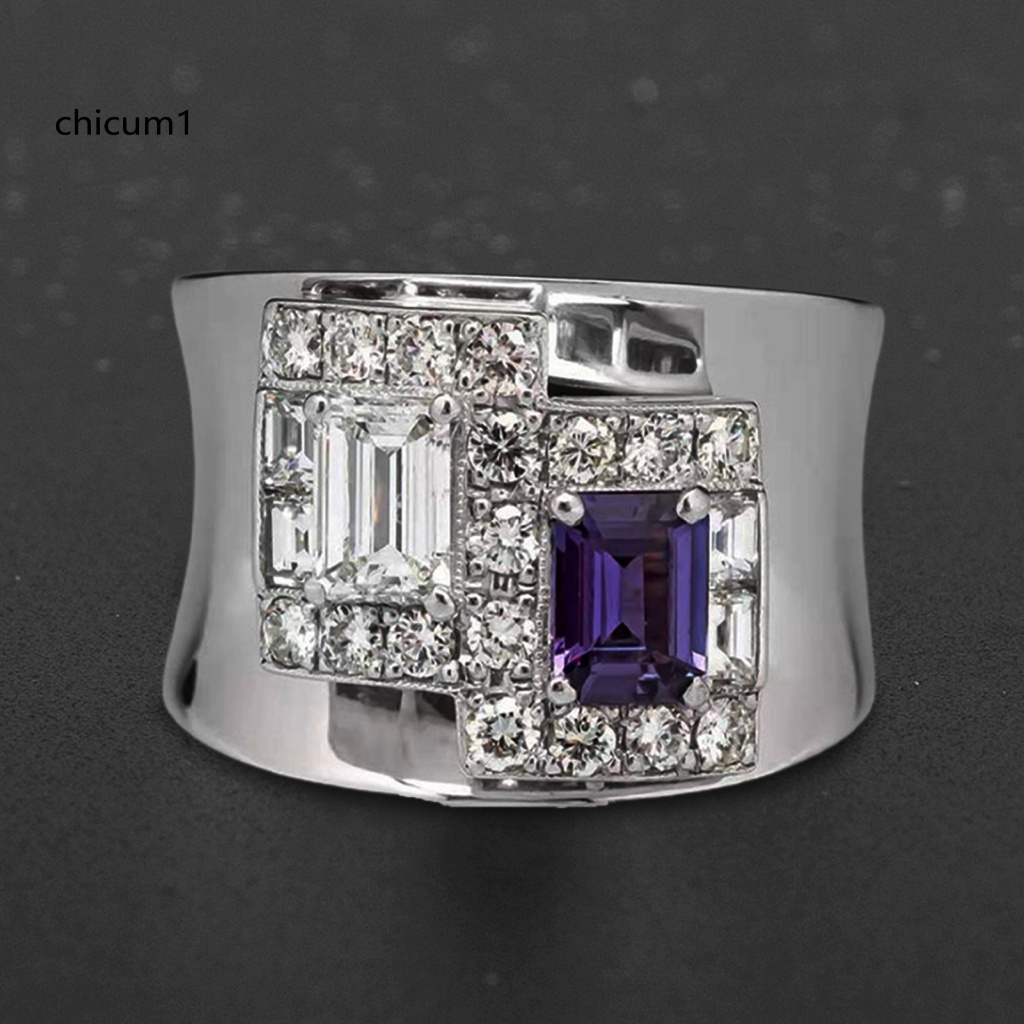 Nhẫn Đính Đá Tím Phong Cách Vintage Thời Trang Cho Nữ