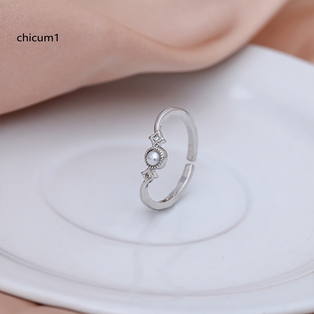 Nhẫn Đồng Đính Ngọc Trai Nhân Tạo Thời Trang Dành Cho Nữ