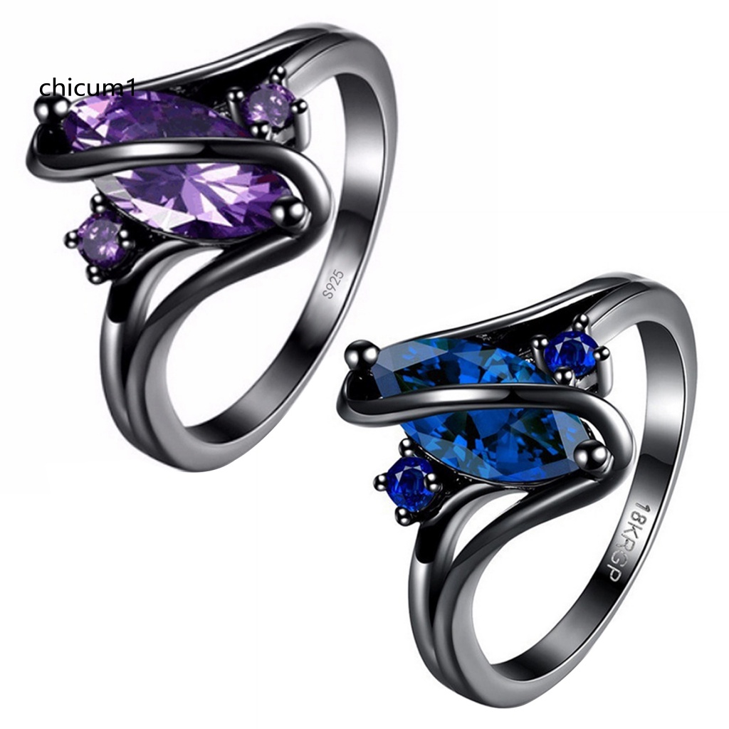 Nhẫn Đeo Ngón Tay Mạ Điện Đính Pha Lê Giả Hình Học Không Gây Dị Ứng Phong Cách Retro Cho Nữ Mặc Hàng Ngày