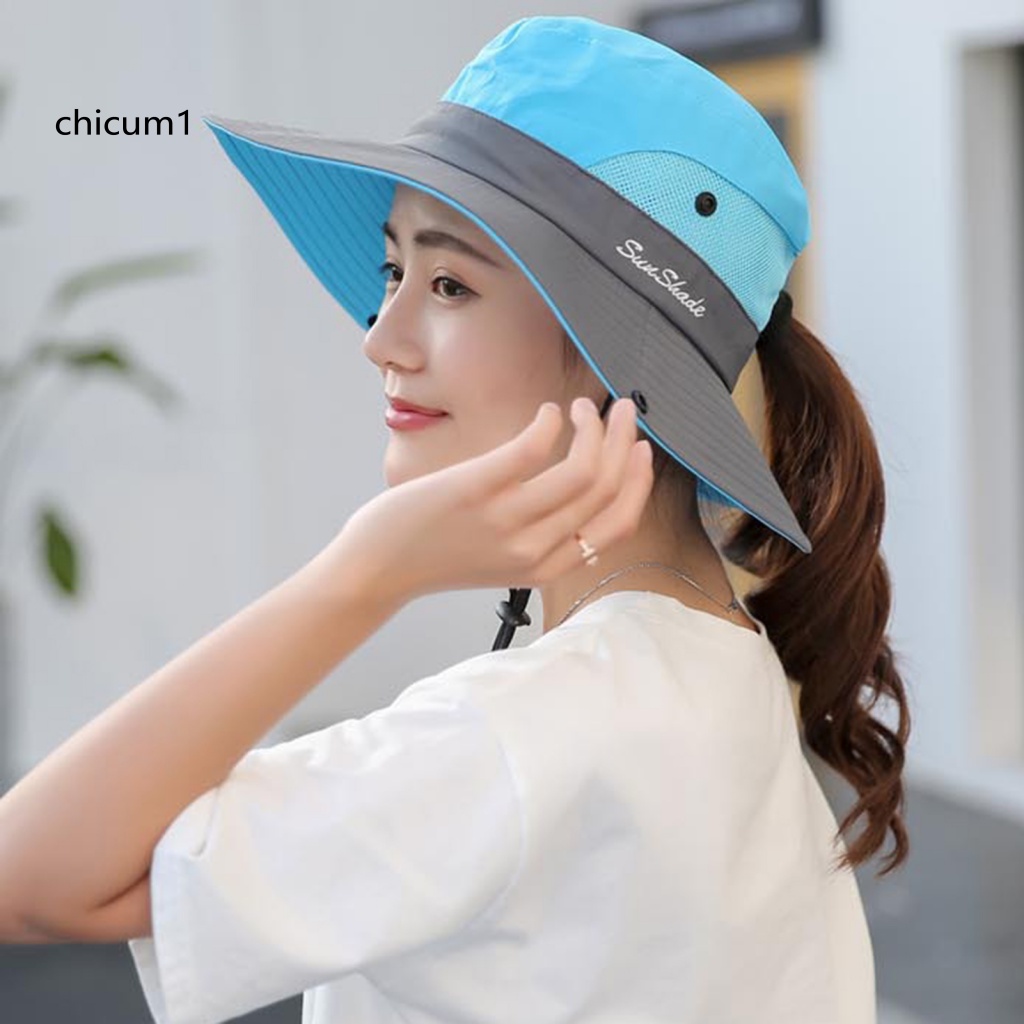 Mũ Bucket Màu Sắc Tương Phản Chống Nắng Có Thể Gập Lại Dành Cho Nam Và Nữ