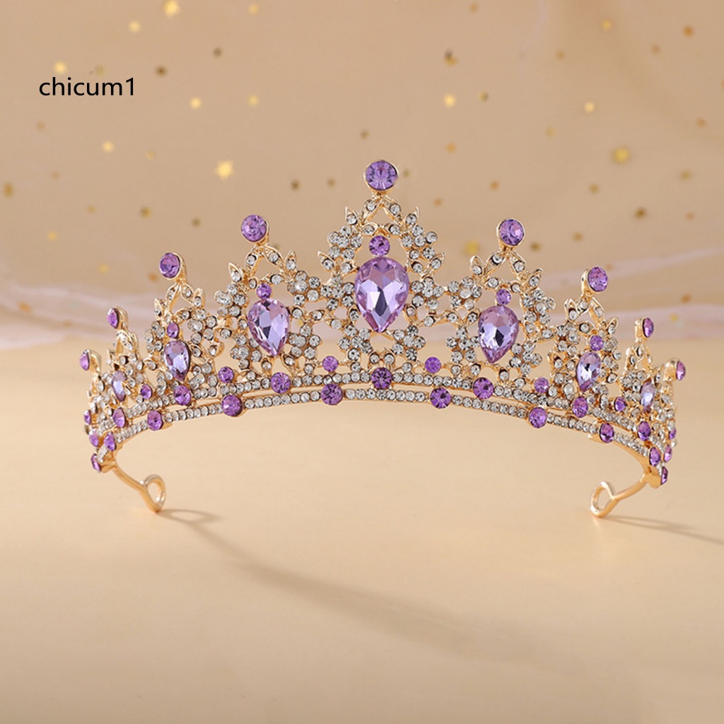 Vương Miện Đội Đầu Đính Đá Lấp Lánh Cho Cô Dâu