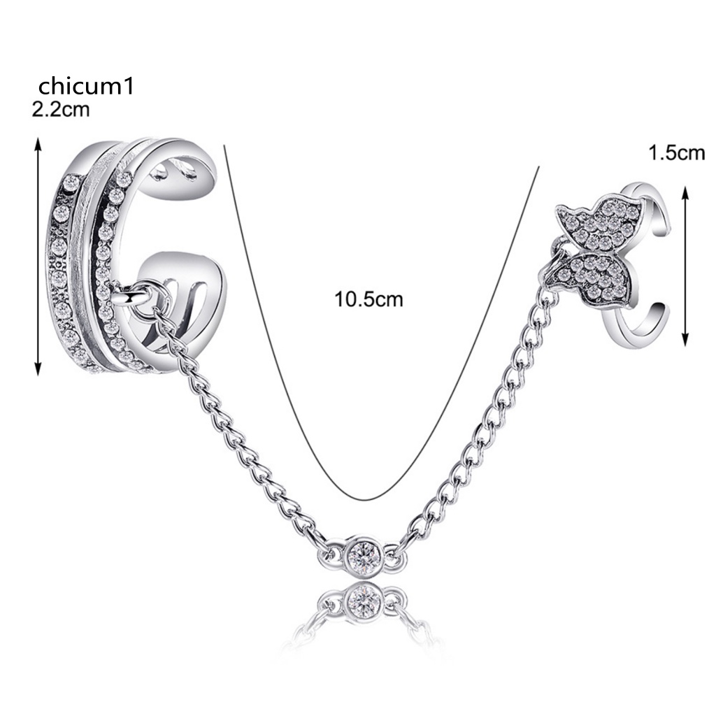 Nhẫn Hở Hợp Kim Hình Bướm Lấp Lánh Thời Trang Thích Hợp Làm Quà Tặng