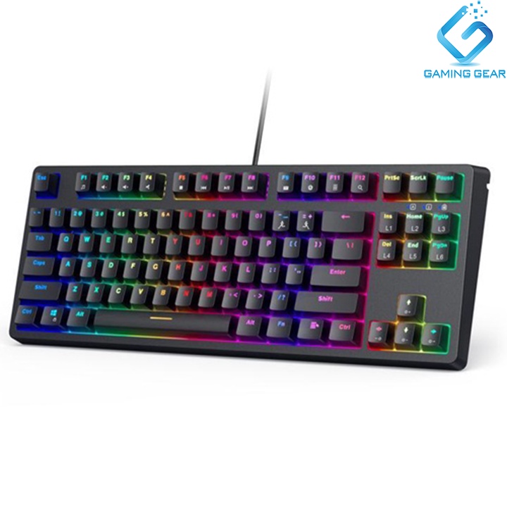 Bàn phím cơ TKL Aukey G14 - Đèn Led RGB - Outemu Blue Switch Siêu Bền - Thương Hiệu Châu Âu - Bảo Hành 24 Tháng