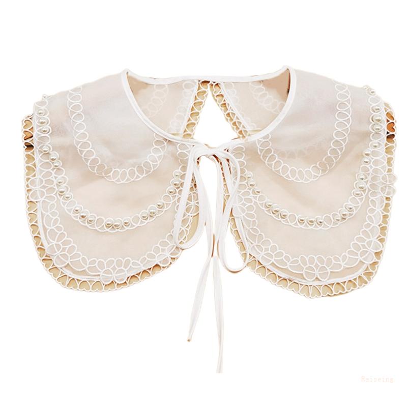 Cổ Áo Giả Thêu Họa Tiết Rỗng Có Thể Tháo Rời Cho Nữ