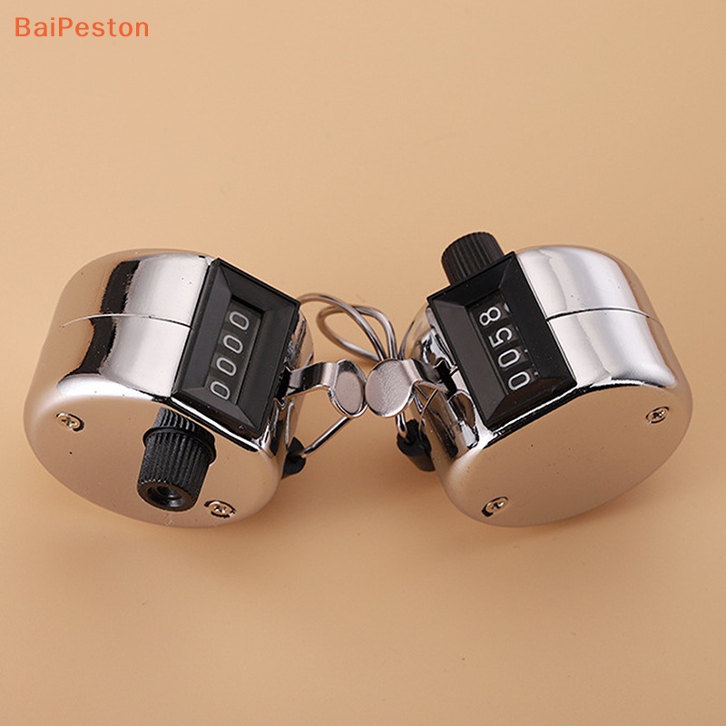 Máy Đếm Số 4 Chữ Số Mini Bằng Kim Loại Không Gỉ Mạ Chrome 0000 Đến 9999