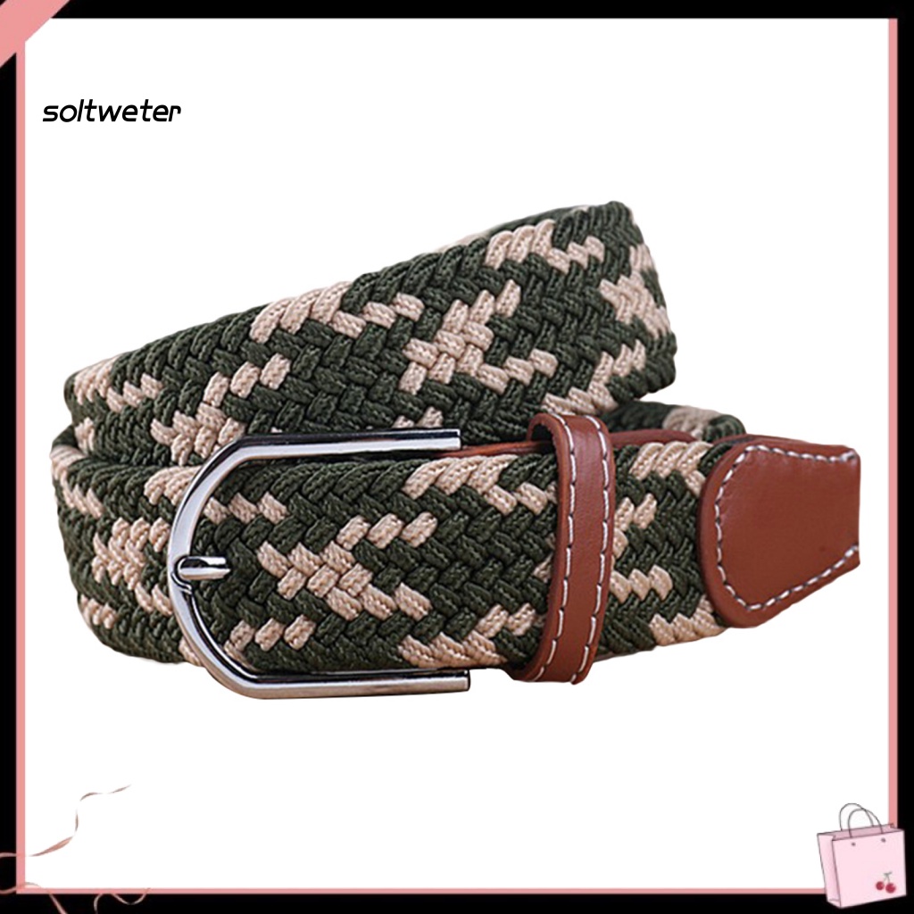Thắt Lưng Dây Bện Co Giãn Thoải Mái Thời Trang Unisex