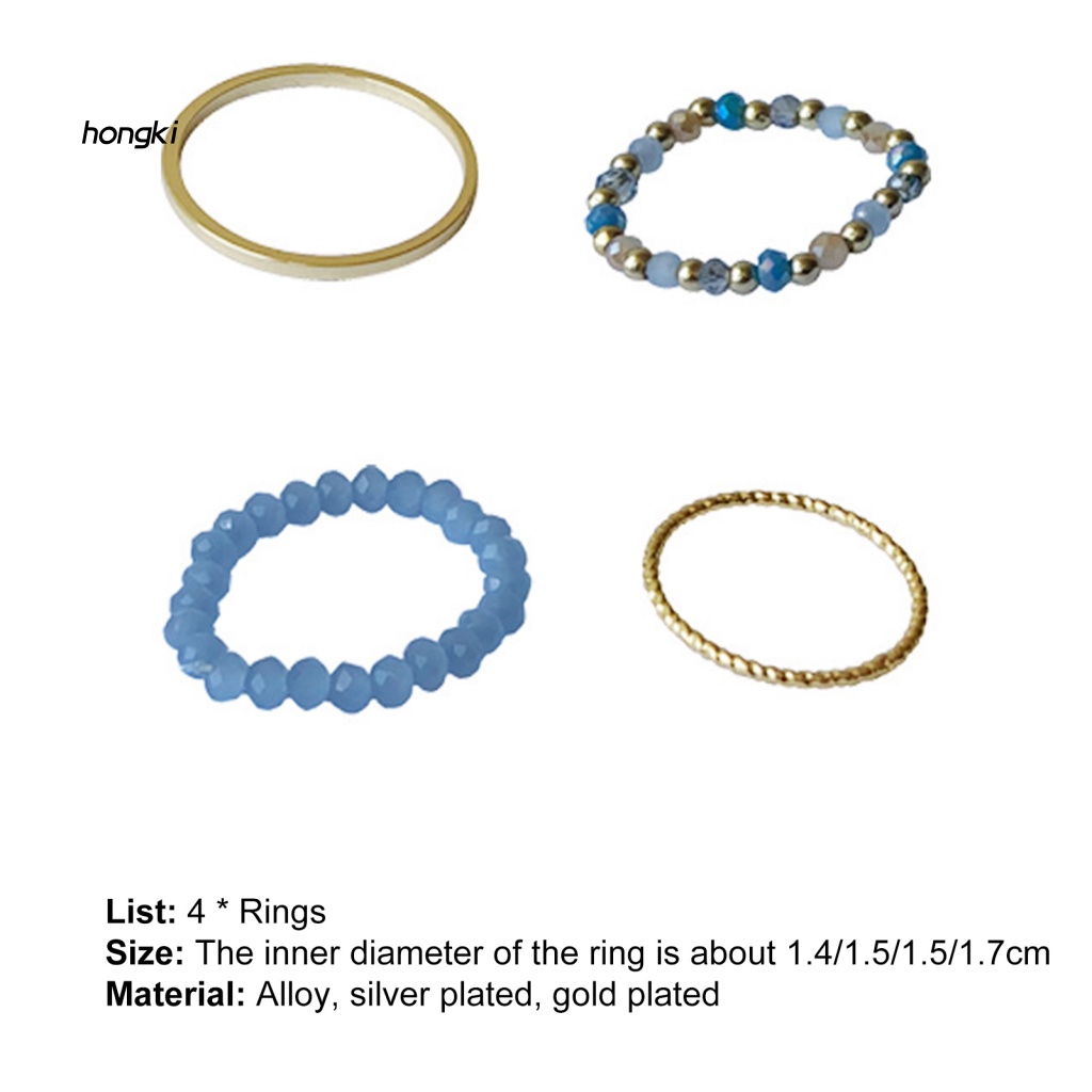 Set 4 NhẫN Đeo GiữA NgóN Cá TíNh